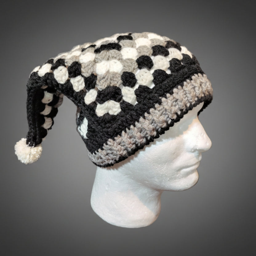 Monochrome Menace Jester Beanie
