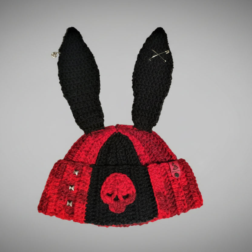 Punk Bunny Beanie in Blood-Of-Your-Enemies